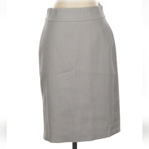 J. Crew Light Gray Cotton Pencil Skirt, Size 0